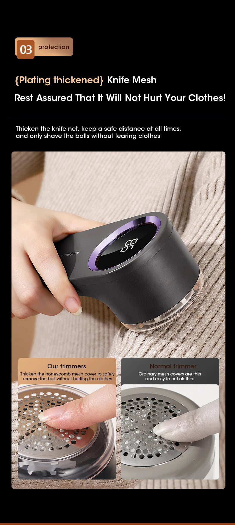 Led Electric Fabric Shaver