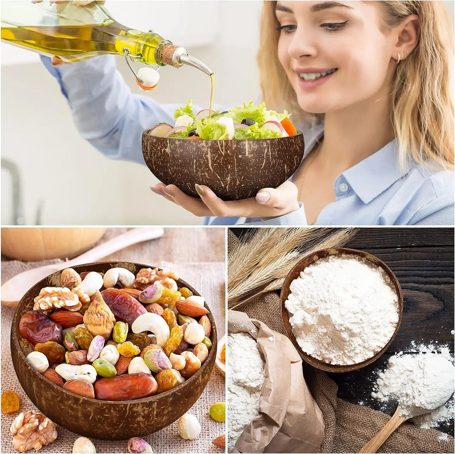 Natural Coconut Shell Bowls
